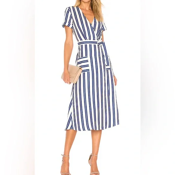 chinese dress ladies ELISE WRAP DRESS IN STRIPED LINEN – LUXE HAPSAL